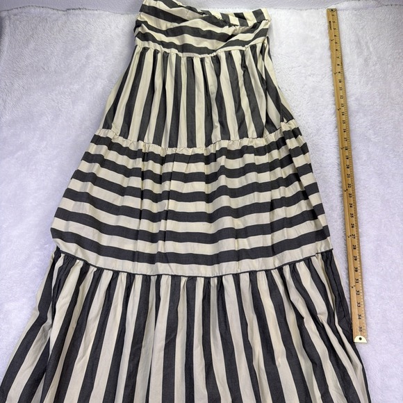 NWT 'Who What Wear' One Shoulder Sundress Womens XS Black/White Stripe w/Pockets - Picture 10 of 11
